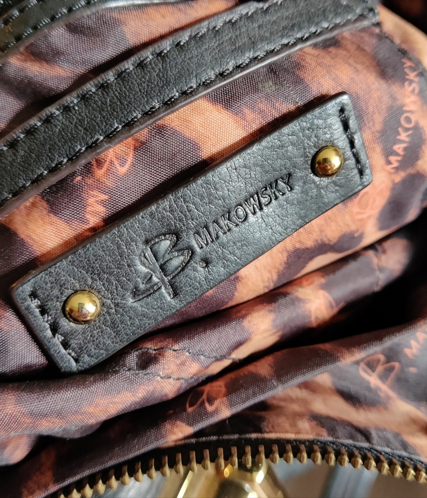 B. Makowsky Boho Leather Hobo Bag - Picture 3 of 5